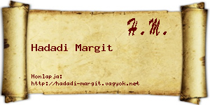 Hadadi Margit névjegykártya